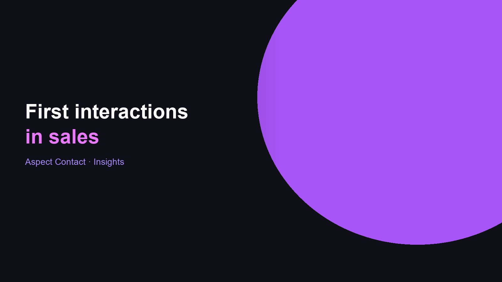 The Psychology of First Interactions in Sales